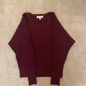 Philosophy Deep Burgundy V-Neck Sweater